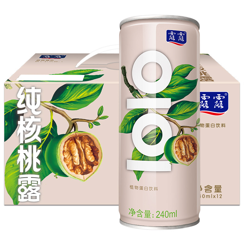【苏宁超市】露露 甄选型纯核桃露 240ml*12罐 整箱 植物蛋白饮料