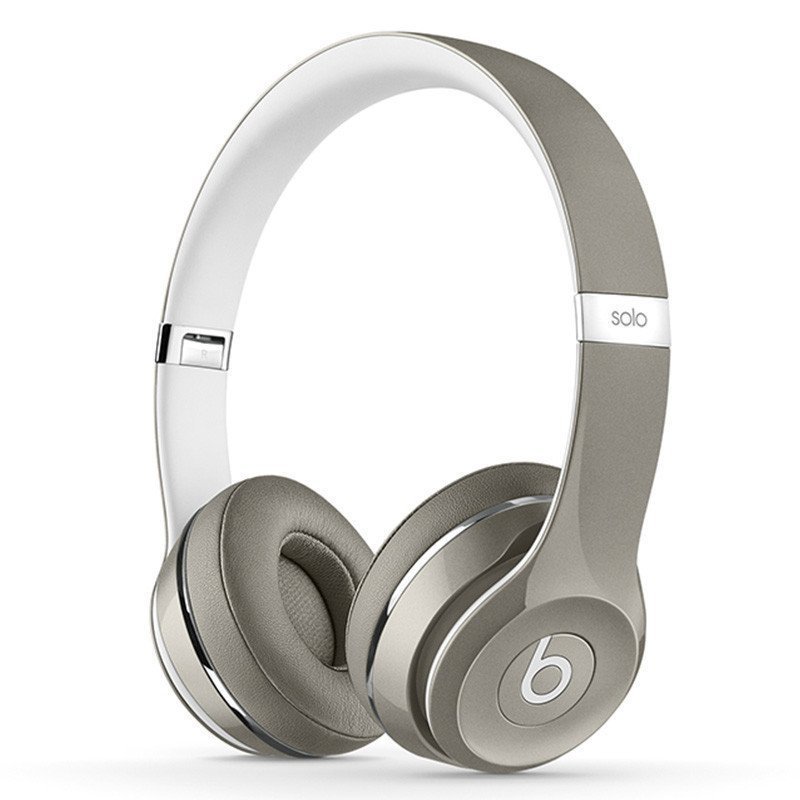 Beats Solo2 Luxe Edition独奏 头戴式耳机 - 豪华版 带麦有线耳机（银色）
