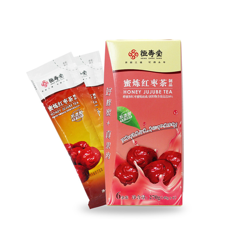 恒寿堂 蜜炼红枣茶 270g 盒装（45g×6）