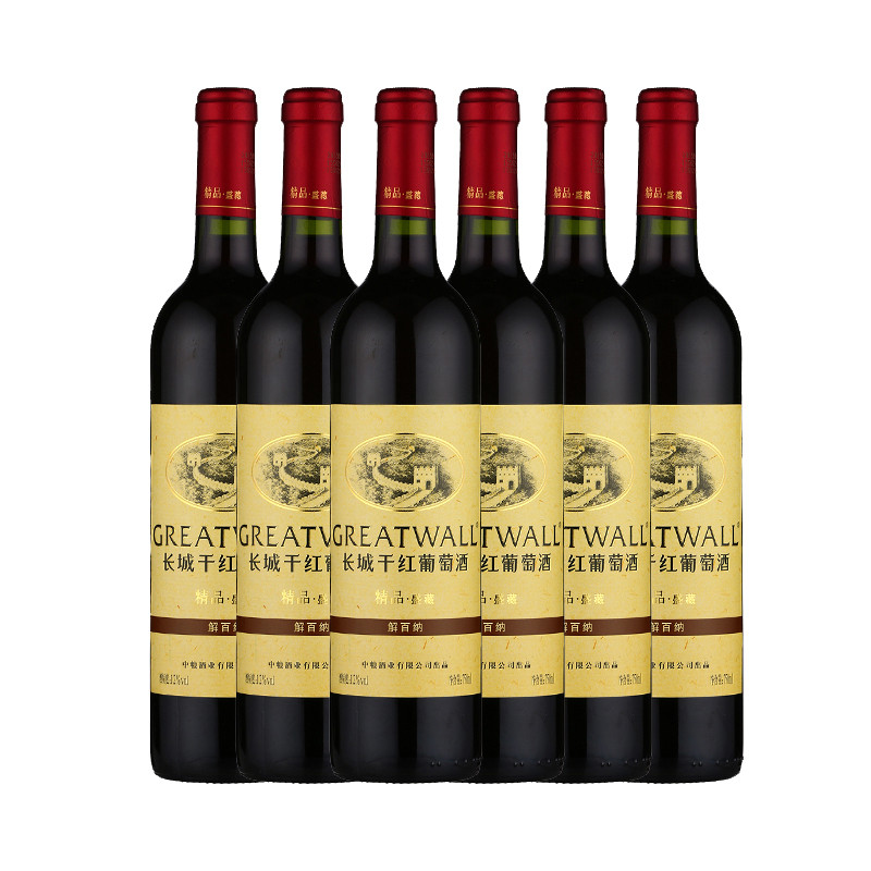 长城华夏碣石山产区红酒 盛藏解百纳干红葡萄酒750ml*6整箱装