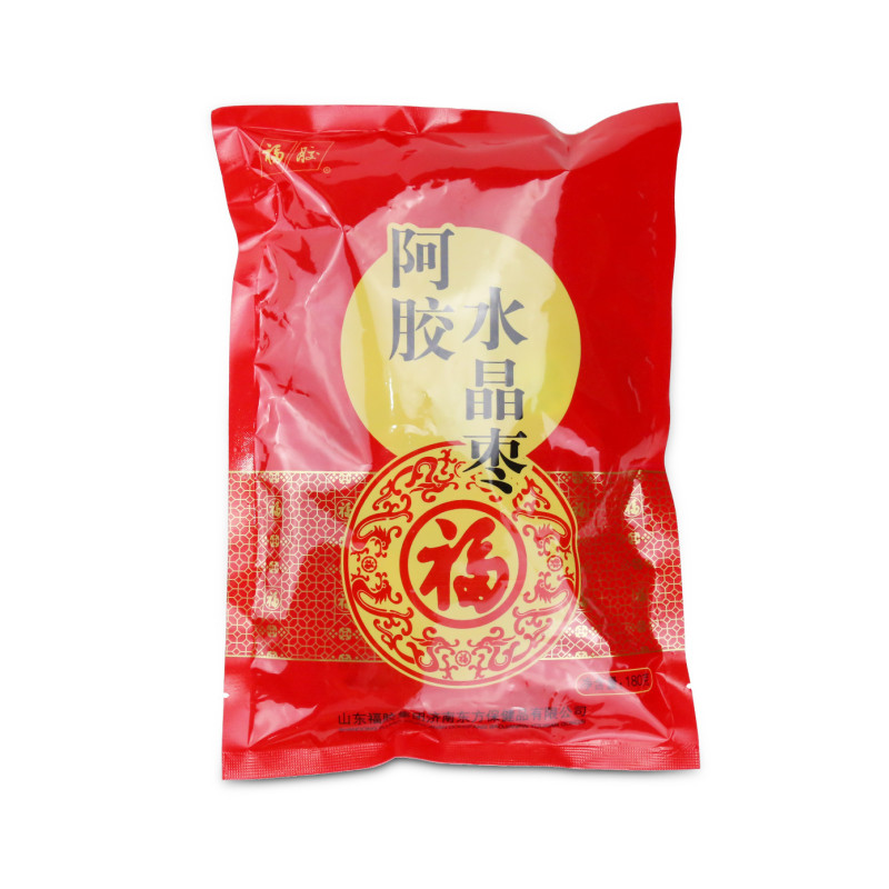 福胶 即食阿胶水晶枣 金丝枣阿胶蜜枣蜜饯180g*5包 共900g