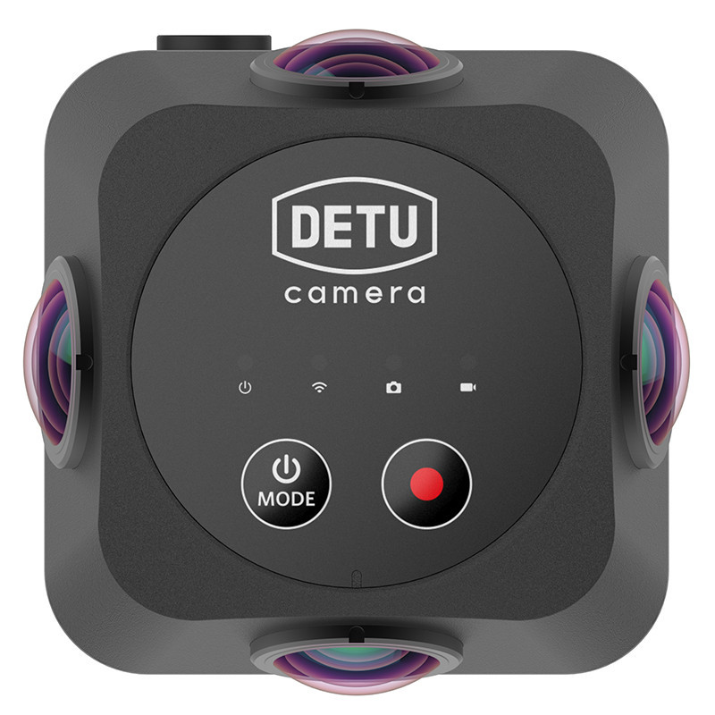 Detu/得图F4 专业全景相机 360度6K超清全景 VR商用摄像机 必选套餐（64G卡*4+三脚架一个）