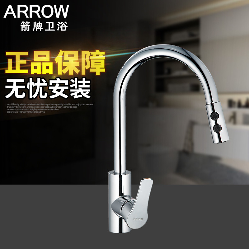 ARROW 箭牌卫浴双档出水单把抽拉龙头 AE4503