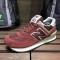 New Balance/NB 复古 三原色元祖灰新百伦3M反光慢跑鞋经典延续男女运动鞋ML574VG/VN/VB 酒红色 40.5码
