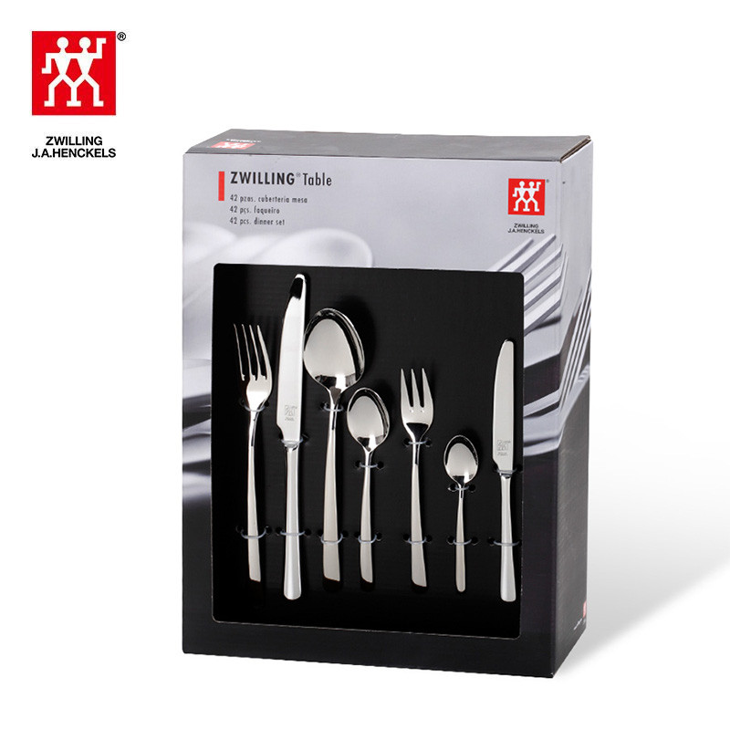 双立人(ZWILLING)TWIN Nova 西餐具42件套 不锈钢 餐刀 餐叉 餐勺 甜品勺