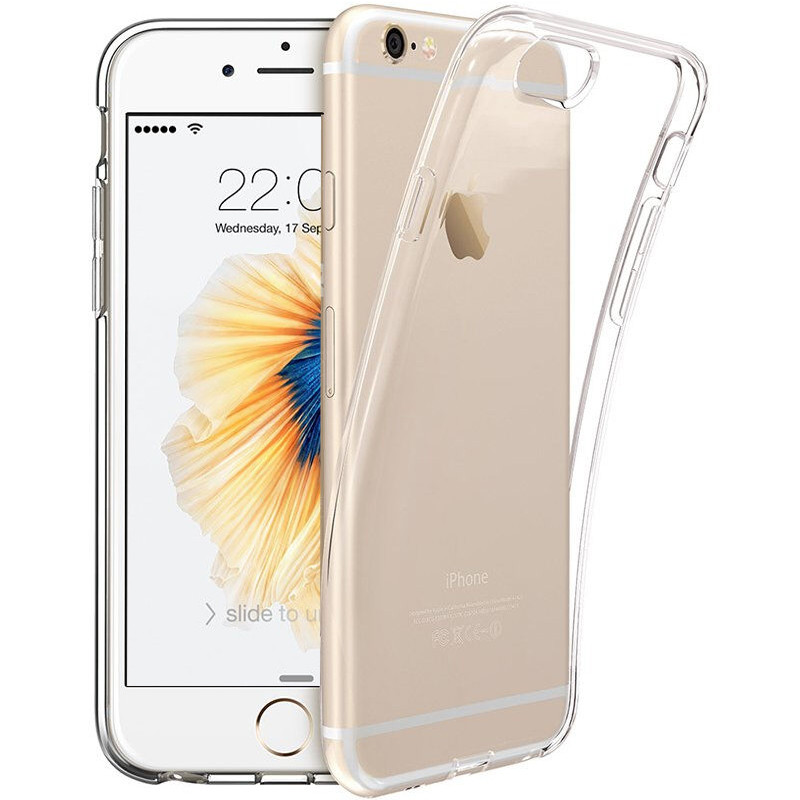 苹果6STPU手机壳玻璃膜套装 透明