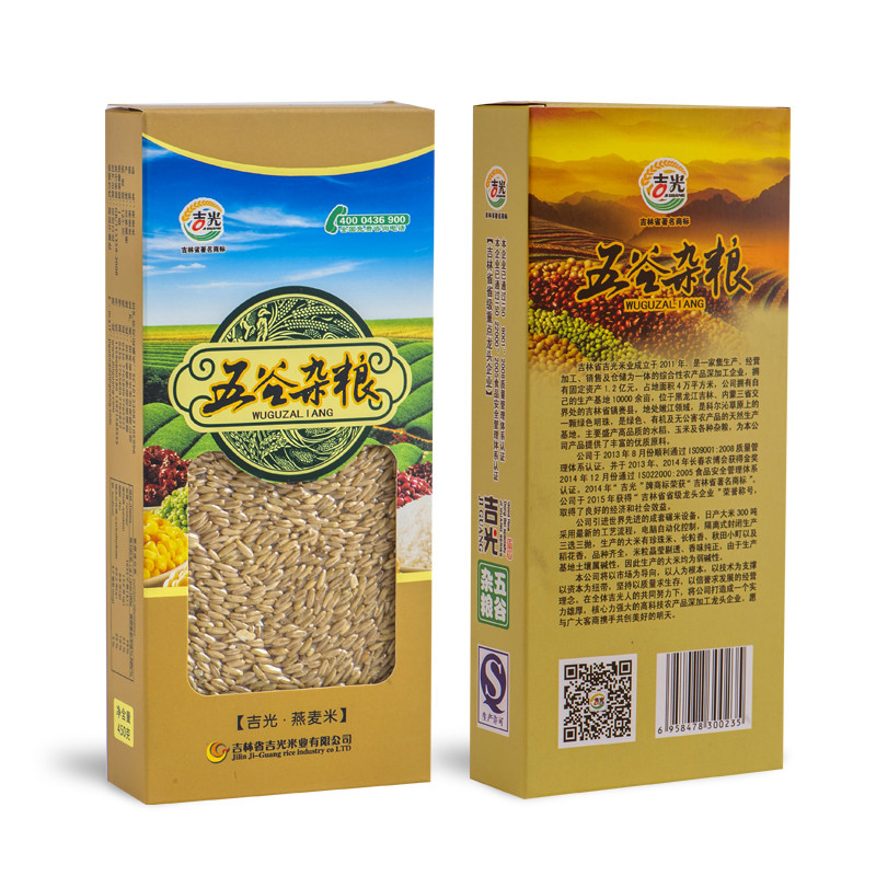 【苏宁超市】吉光 燕麦米 450g/盒 东北燕麦米 燕麦仁 乌麦 吉光出品
