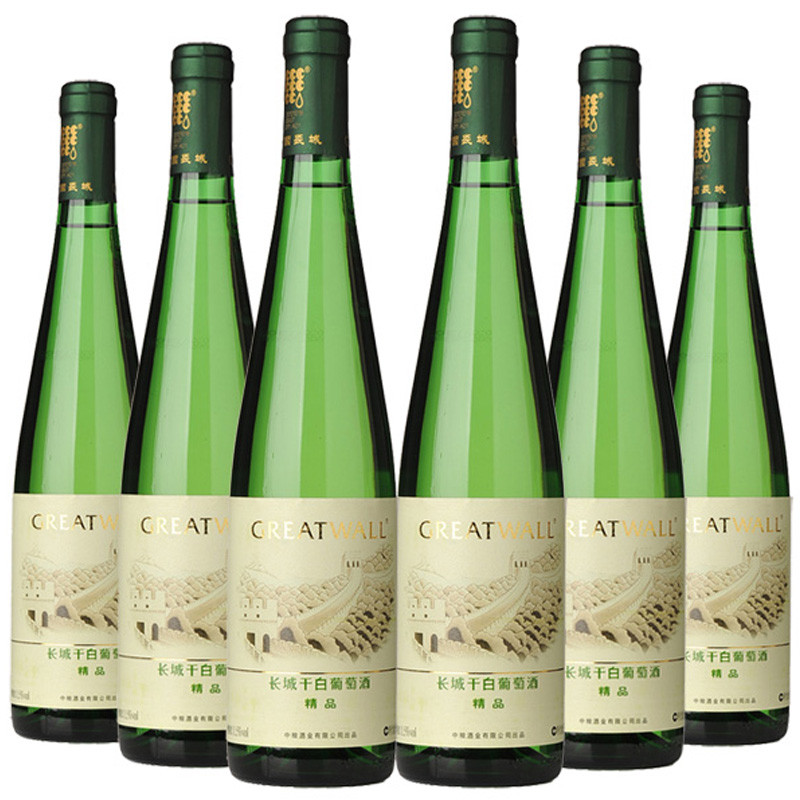 长城精品干白葡萄酒650ml*6整箱