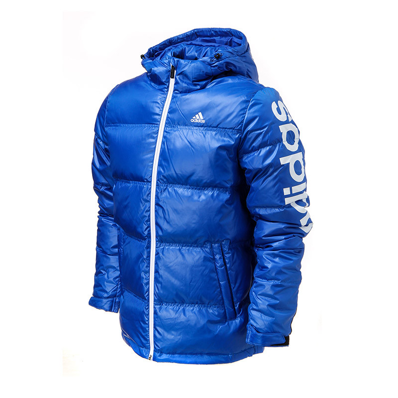 adidas阿迪达斯男装羽绒服2016新款连帽运动服AY3842 XL 蓝色