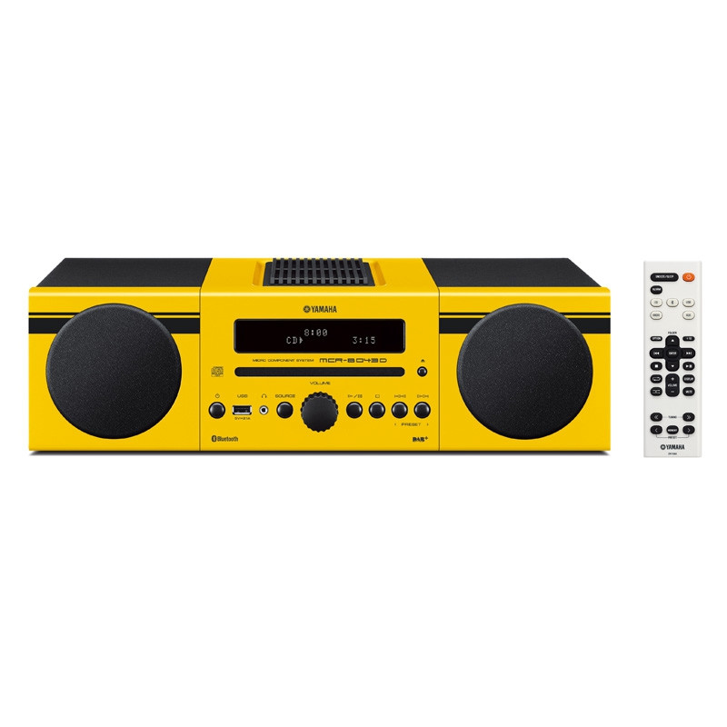 雅马哈/Yamaha MCR-B043 蓝牙CD无线桌面组合音响家用低音炮音箱 黄色