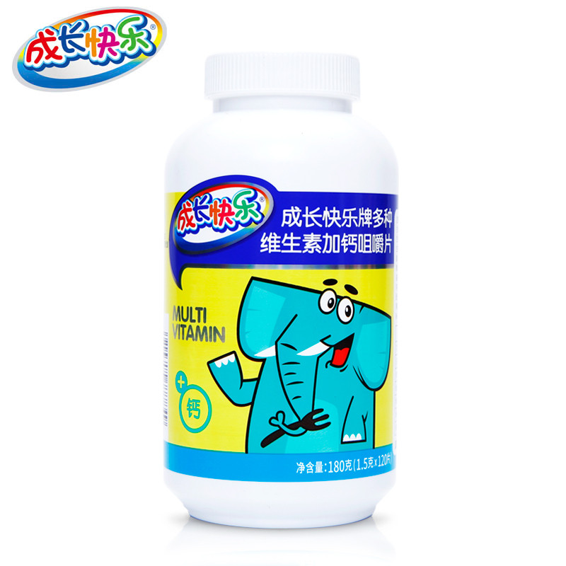 养生堂成长快乐牌多种维生素加钙咀嚼片 1.5g/片*120片