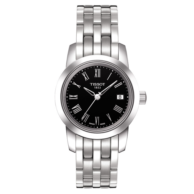 Tissot/天梭 T-CLASSIC系列女士手表石英表T033.210.11.053.00 黑色