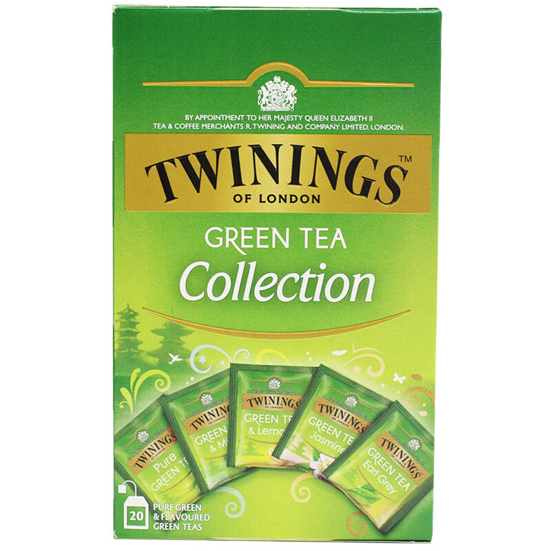 英国川宁(TWININGS) 绿茶精选装20包*1.7g 波兰进口茶叶袋泡茶包