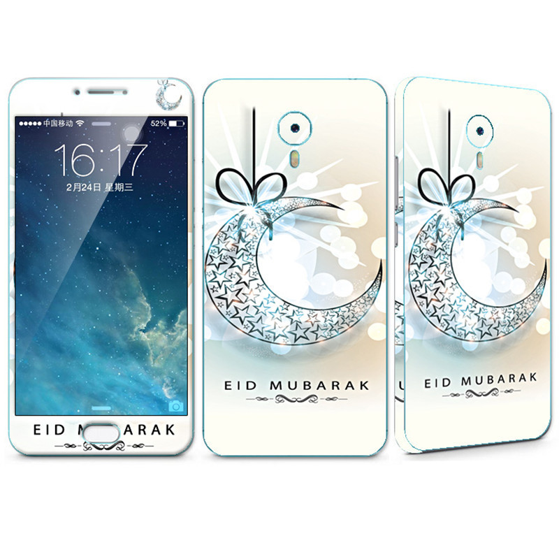 法威仕 前全屏手机钢化玻璃卡通彩膜后保护膜彩膜贴纸 适用于魅族魅蓝note3 星月+支架