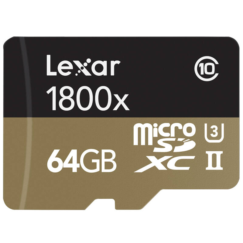 雷克沙（Lexar）TF卡 64GB 1800X 270MB/s（LSDMI64GCRANZ1800R）