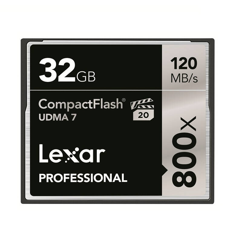 雷克沙（Lexar）CF卡32G 800X读120MB/s写45MB/s单反相机存储卡（LCF32GBCRBAS800）