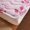 席梦思保护垫床垫1.5m床 磨毛布床褥子双人1.8m床 可机洗四角绑带 1.5*2.0m 蓝色花朵