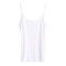 红妮夏季女士休闲弹力棉莱卡纯色修身美体糖果色透气外穿背心吊带 L 玉兰白