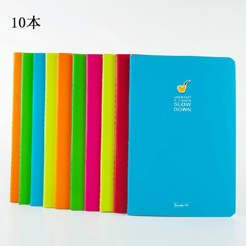 广博FB60041 40页A5缝线本10本装 多彩心情缝线本 笔记本文具 时尚本册 颜色随机 笔记本/记事本 混色