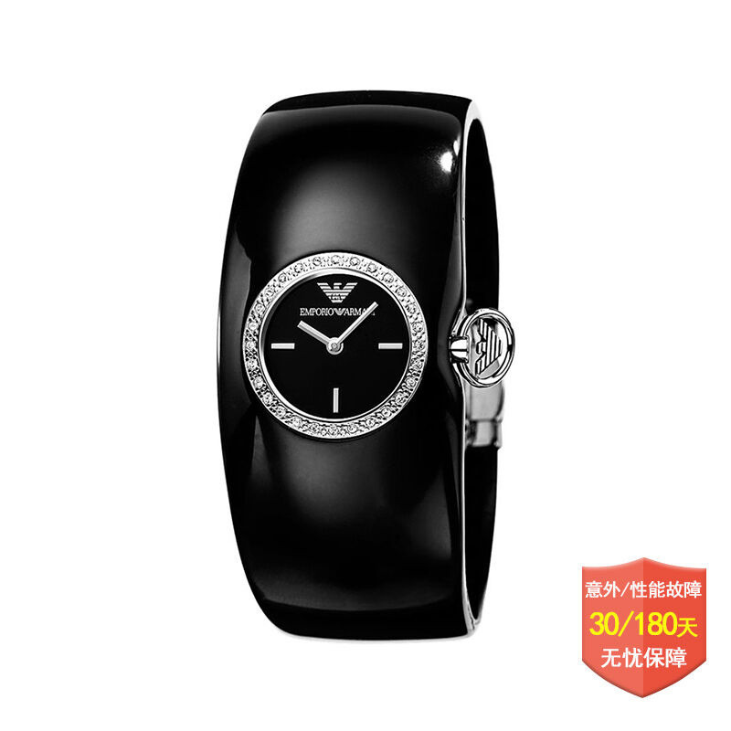阿玛尼(EMPORIO ARMANI)手表 欧美品牌时尚硅胶表带女士石英表 AR0740 AR0739