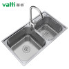 华帝不锈钢水槽双槽套装 洗菜盆 洗碗池 带龙头水槽套餐H-A2024(76)-R.1