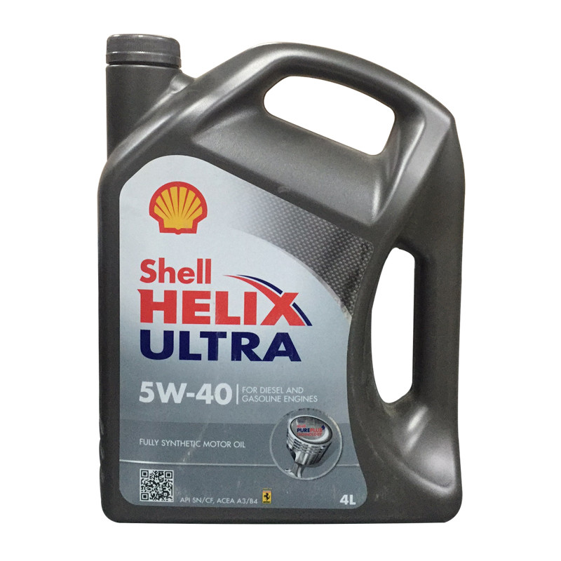 壳牌（Shell）灰喜力全合成机油 Helix ULTRA 5W-40 SN级 4L/瓶(德国原装进口)