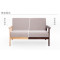 淮木（HUAIMU） 日式单人沙发小户型双人椅布艺实木小沙发椅宜家休闲椅卡座咖啡椅 卡其色