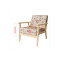 淮木（HUAIMU） 日式单人沙发小户型双人椅布艺实木小沙发椅宜家休闲椅卡座咖啡椅 古色牡丹