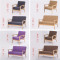 淮木（HUAIMU） 日式单人沙发小户型双人椅布艺实木小沙发椅宜家休闲椅卡座咖啡椅 深灰色