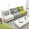 淮木（HUAIMU） 北欧创意单双人组合宜家小户型 可拆洗布艺沙发三人小猪头客厅卡座 三件组合