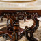 淮木（HUAIMU） 欧式餐桌圆桌大理石美式圆形饭桌西餐桌 1.3米人造大理石面配木餐椅