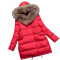 嘟嘟美倍尔 运动户外2016冬季大毛领韩版修身加厚羽绒服貉子毛领女 XL 红色