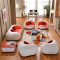 淮木（HUAIMU） 创意休闲沙发 个性单人三位简约现代真皮小户型客厅组合沙发5938 单人位环保皮