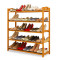 淮木（HUAIMU）鞋柜鞋架大容量收纳柜实木编织时尚鞋柜柜多层保障 六层(50cm长)