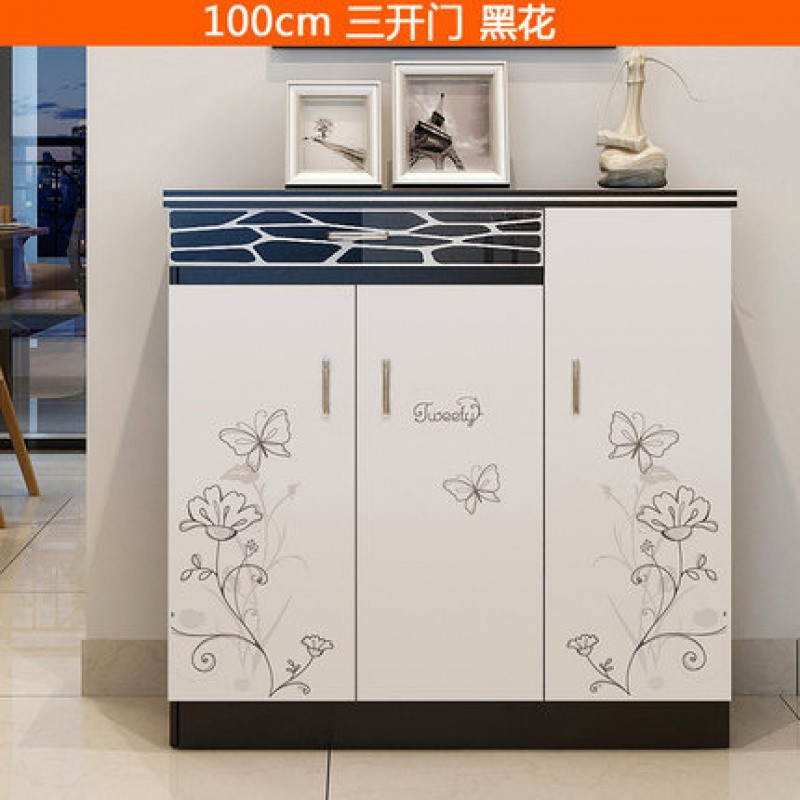 淮木（HUAIMU）实木两门鞋柜进口白橡木玄关柜简约鞋架北欧客厅家具 100CM大抽屉黑花