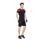 嘟嘟美倍尔 运动户外男士夏季套装透气健身套装速干运动短袖短裤515 4XL 短袖1651+1652黑+柠檬黄