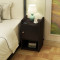 淮木（HUAIMU）组装木制卧室迷你床头柜简约现代窄柜子床边柜 柚木色白门