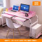 淮木（HUAIMU）家用简约现代懒人笔记本电脑桌床上用带时尚简约电脑桌笔记本桌移动便携床边桌 1.4M粉红套餐四
