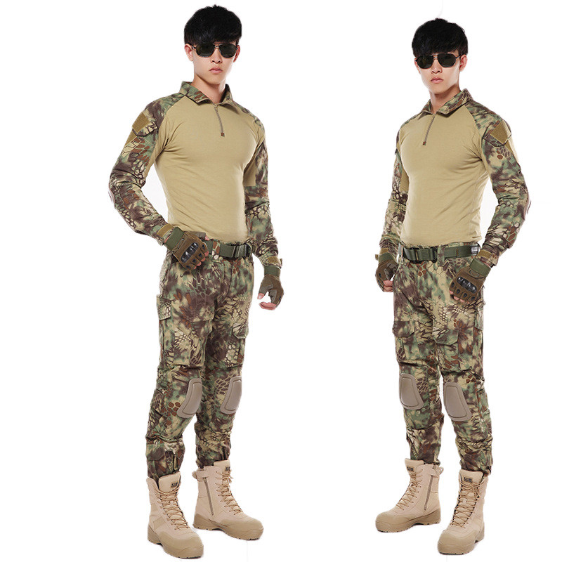 嘟嘟美倍尔 运动户外07式青蛙套装紧身衣战术迷彩服户外GEN2迷彩服 36(XXL) 丛林蟒纹套装