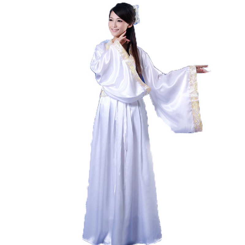 嘟嘟美倍尔 女士古装 汉服 舞蹈服 蝴蝶结改良汉服 均码 黄色