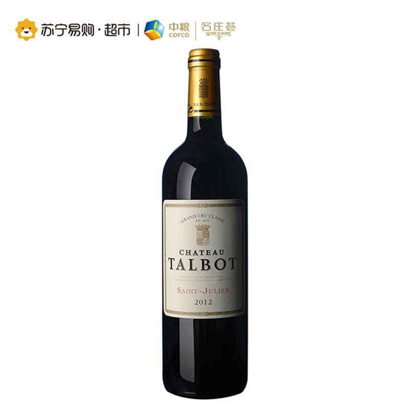 中粮名庄荟 法国大宝酒庄2012干红葡萄酒进口红酒单支750ml