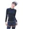 嘟嘟美倍尔 运动户外套装假两件休闲潮流时尚套装女韩版瑜伽服跑步紧身衣裤长袖健身衣运动 l 灰桔色