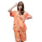 嘟嘟美倍尔 提花 新款男女情侣汗蒸服桑拿服浴服浴衣 XXL 浅紫色女款
