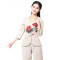 嘟嘟美倍尔 中袖足浴足疗技师服秋冬季浴场桑拿工作服长裤养生会所酒店空姐装 绿色