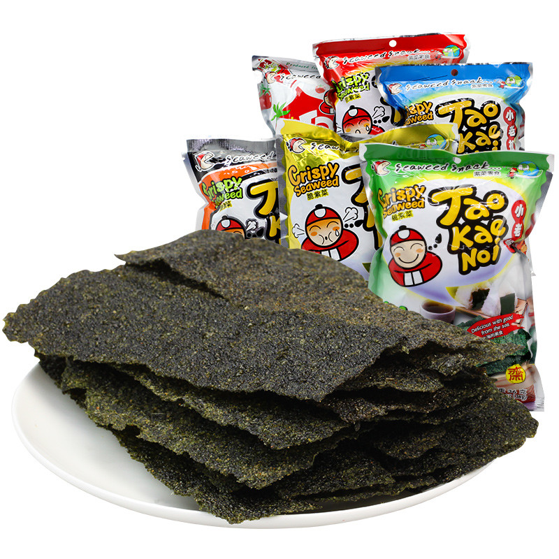 泰国进口小老板海苔芥末味32g/*1包即食脆紫菜片炸海苔高清实拍图