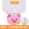 0-1-2-3-4-5-6岁儿童宝宝吸汗巾中大童加大宝宝垫背隔汗巾幼儿园大号卡通动漫儿童宝宝吸汗毛巾 均码 6层特大码-两只小熊