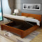 木帆 实木床橡木床1.8/1.5米 成人双人单人床现代简约北欧原木床 1.8米标准床+床头柜*1+床垫