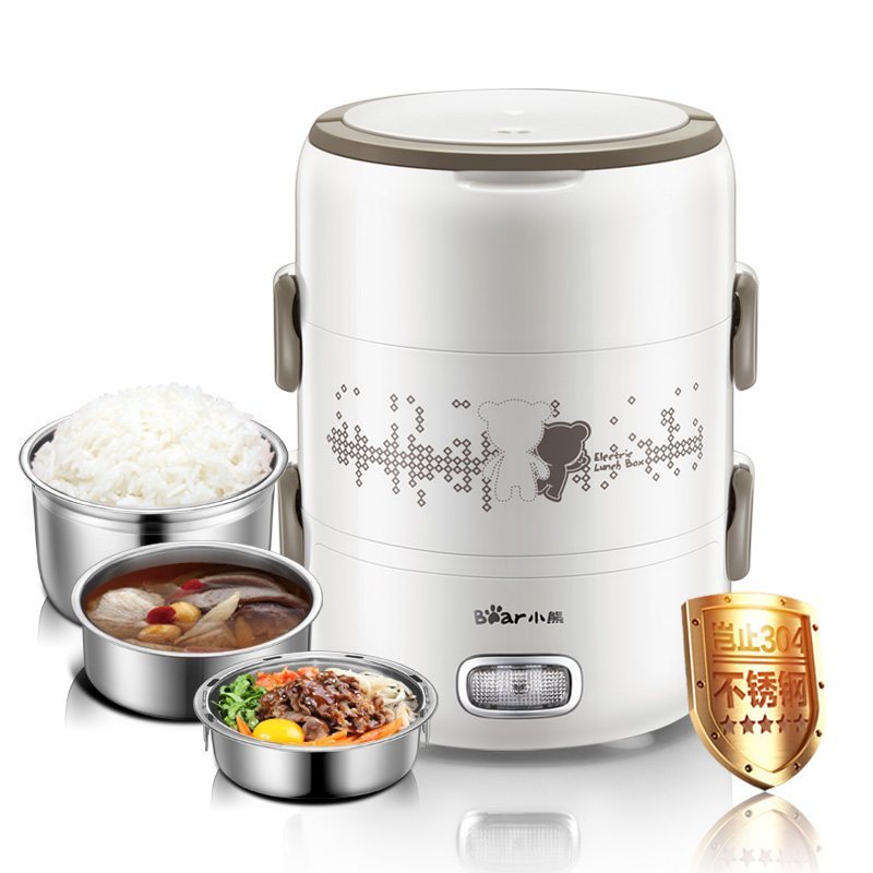 小熊电器 负压保鲜 双层硅胶圈 304不锈钢内胆 电热饭盒 DFH-S2358 (个)