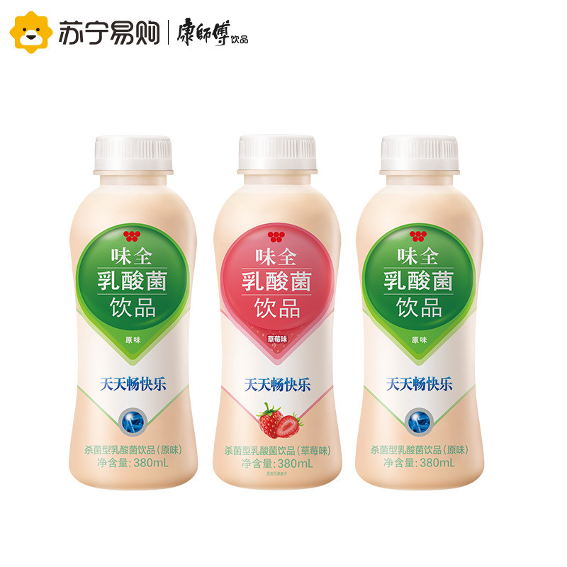 味全乳酸菌380ml3瓶塑膜装3联瓶装