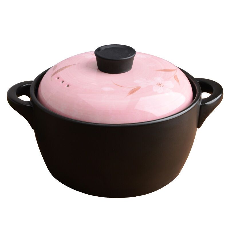 美厨（maxcook）陶瓷煲养生煲 4L砂锅炖锅 手工彩釉耐干烧 樱花系列 MCT471